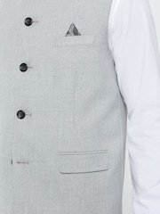 Light Grey Nehru Collar Waistcoat - Image 5 of 10