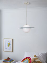 glow Blue Saturn Ceiling Light Pendant Lamp - Image 2 of 4