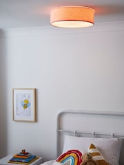 glow Pink Plain Diffused Flush Ceiling Light Pendant - Image 1 of 5