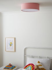 glow Pink Plain Diffused Flush Ceiling Light Pendant - Image 2 of 5