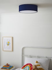 glow Blue Plain Diffused Flush Ceiling Light Pendant - Image 2 of 7