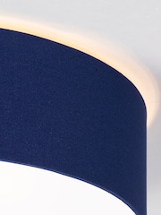 glow Blue Plain Diffused Flush Ceiling Light Pendant - Image 3 of 7