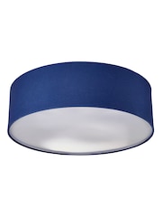 glow Blue Plain Diffused Flush Ceiling Light Pendant - Image 6 of 7