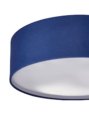 glow Blue Plain Diffused Flush Ceiling Light Pendant - Image 7 of 7