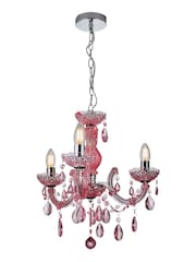 glow Pink Marie Terese 3 Light Ceiling Light - Image 4 of 5