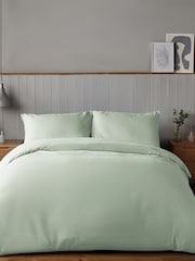 Silentnight Sage Green Sage Green Supersoft Duvet Cover and Pillowcase Set - Image 1 of 5