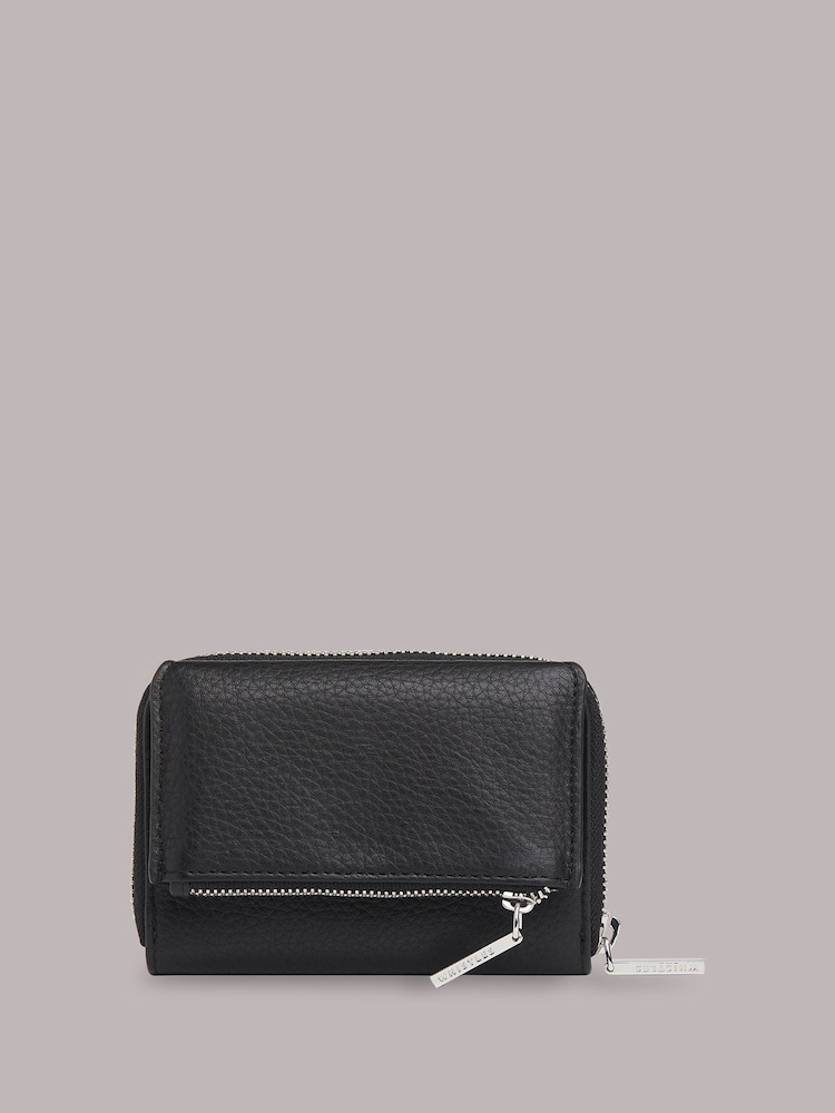 Whistles Black Bibi Zip Purse - Image 1 of 4