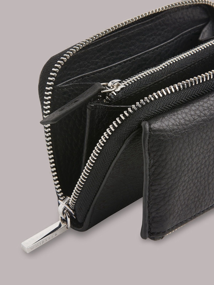 Whistles Black Bibi Zip Purse - Image 4 of 4