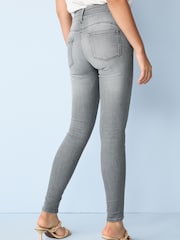 Grey Next Lift, Slim And Shape Skinny Jeans - Image 3 of 5