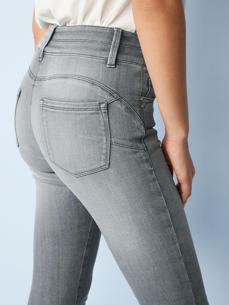 Grey Next Lift, Slim And Shape Skinny Jeans - Image 4 of 5