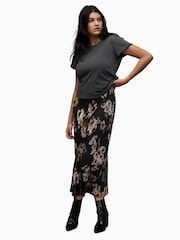 AllSaints Black Crome Anna 100% Cotton T-Shirt - Image 3 of 6