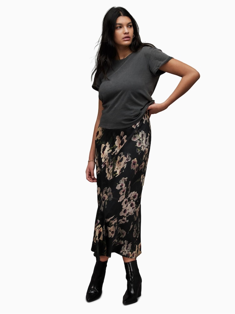 AllSaints Black Crome Anna 100% Cotton T-Shirt - Image 3 of 6