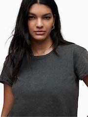 AllSaints Black Crome Anna 100% Cotton T-Shirt - Image 4 of 6