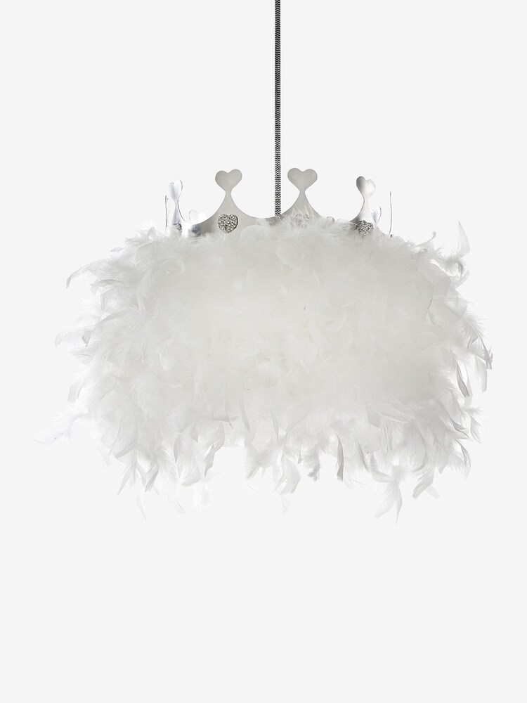 White Crown Feather Trim Easy Fit Light shade - Image 4 of 4