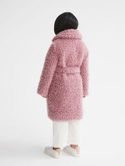 Reiss Pink Theo Senior Teddy Coat - Image 5 of 6