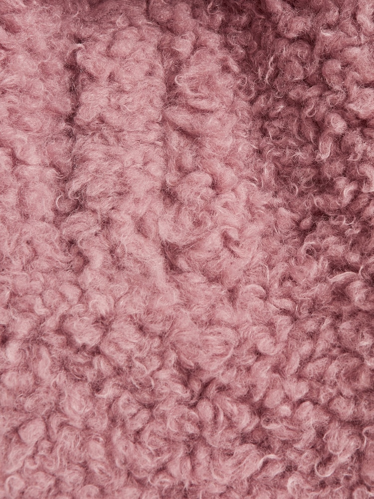 Reiss Pink Theo Senior Teddy Coat - Image 6 of 6