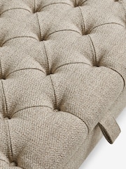Buttoned Chunky Weave Mid Natural Albury Medium Footstool - Image 8 of 9