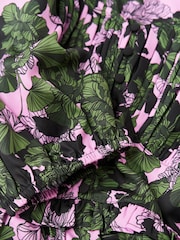 Another Sunday Milkmaid Midi Dress With Lace Trim Detail In Black Geo Print - Image 6 of 6
