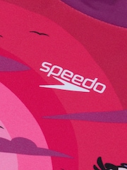 Speedo Girls Pink Learn to Swim Sun Protection Top & Shorts - Image 8 of 9