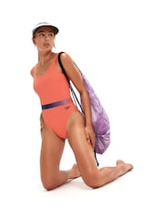 Speedo Womens Orange Belted Deep U-Back Swimsuits - Image 7 of 14