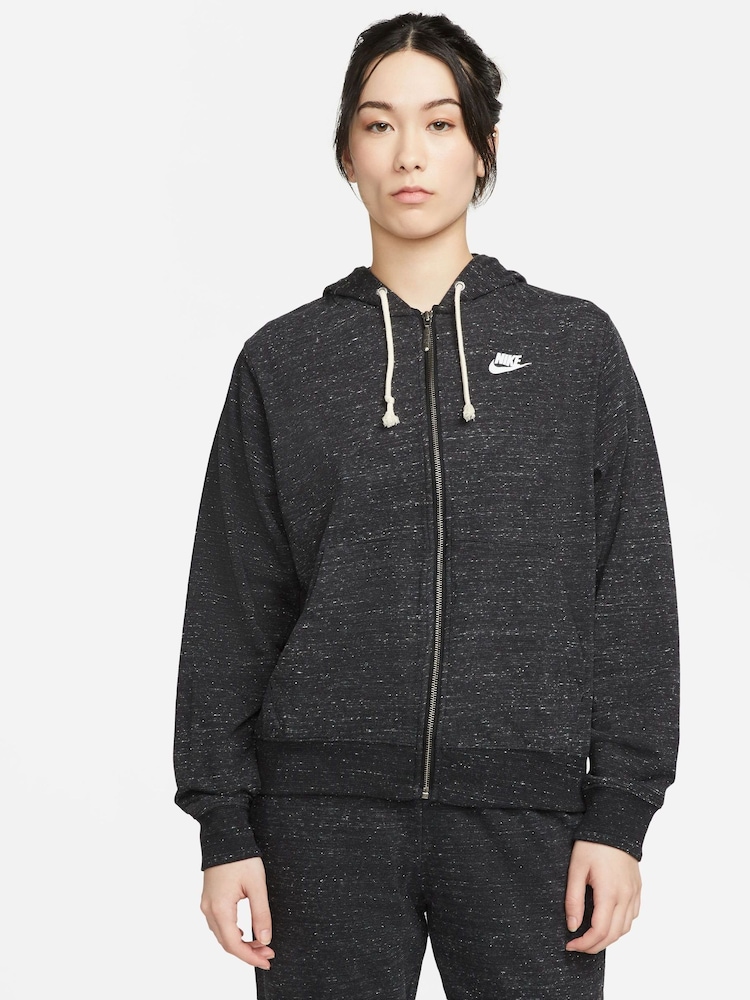 Nike Black Gym Vintage Full Zip Hoodie - Image 1 of 5