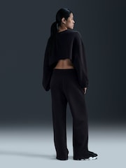 Nike Black Phoenix Fleece High Waisted Wide Leg Joggers - Image 2 of 7