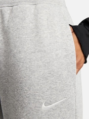 Nike Dark Grey Heather Phoenix Fleece High Waisted Wide Leg Joggers - Image 5 of 7