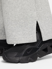 Nike Dark Grey Heather Phoenix Fleece High Waisted Wide Leg Joggers - Image 6 of 7