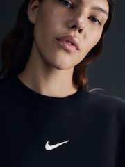 Nike Black Oversized Mini Swoosh Sweatshirt - Image 5 of 7