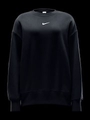 Nike Black Oversized Mini Swoosh Sweatshirt - Image 6 of 7