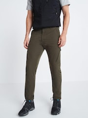 Khaki Green Slim Fit Shower Resistant Duratrek Walking Trousers - Image 1 of 8