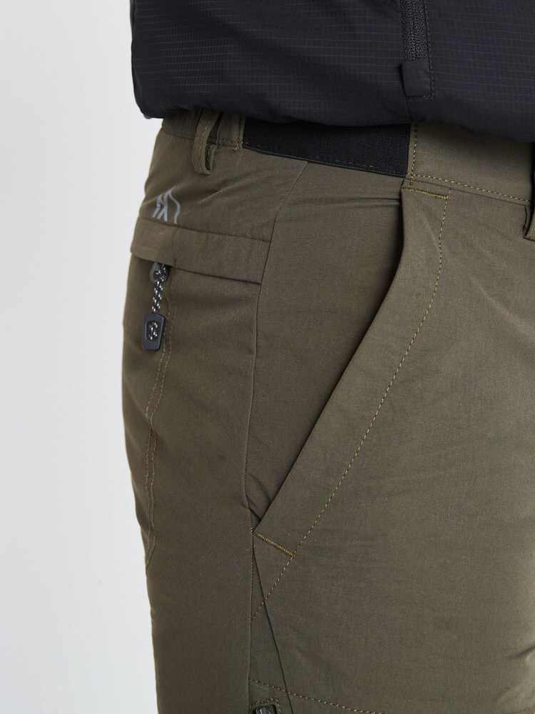 Khaki Green Slim Fit Shower Resistant Duratrek Walking Trousers - Image 6 of 8