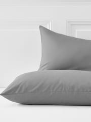 Set of 2 Grey Mid Cotton Rich Pillowcases - Image 2 of 2