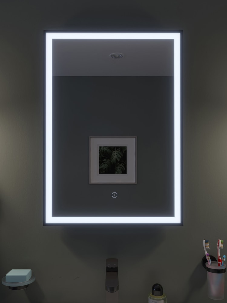 Croydex Black Burley LED Frame Mirror - Image 1 of 4