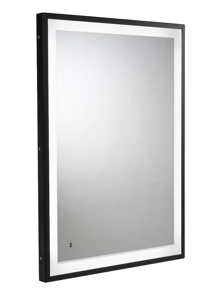 Croydex Black Burley LED Frame Mirror - Image 4 of 4 Croydex Black Burley LED Frame Mirror - Image 4 of 4
