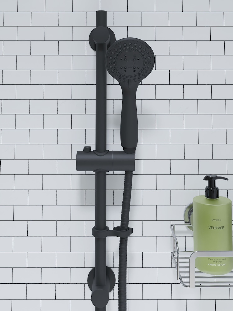 CROYDEX Black Nero Three Function Shower Set - Image 1 of 4