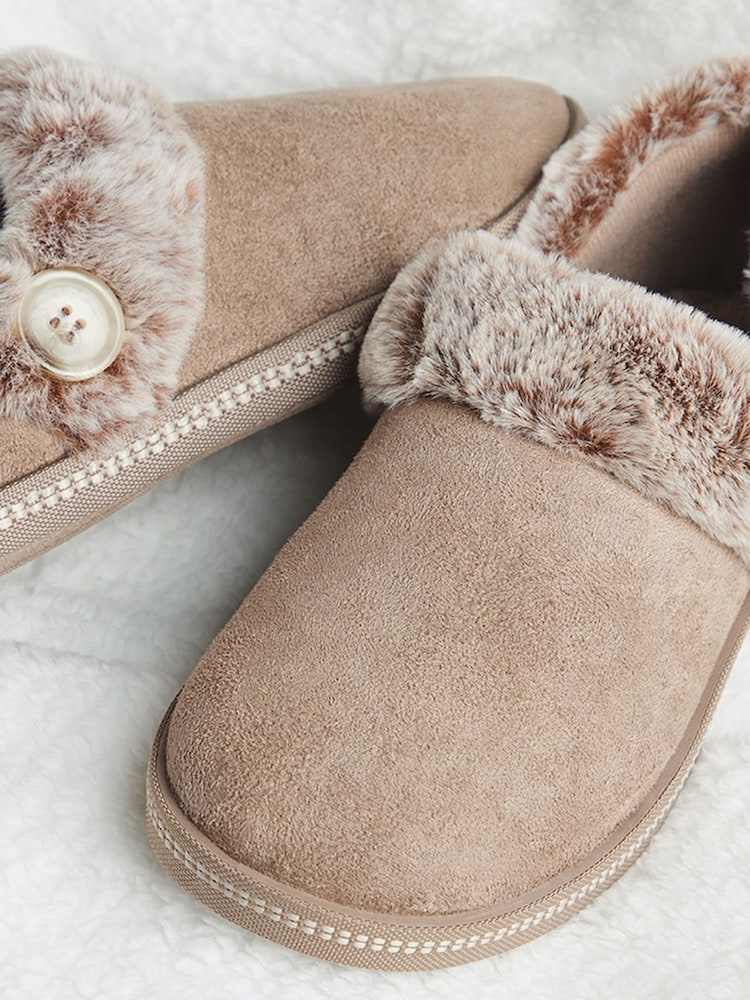 Skechers Brown Cosy Campfire Fresh Toast Womens Slippers - Image 1 of 5