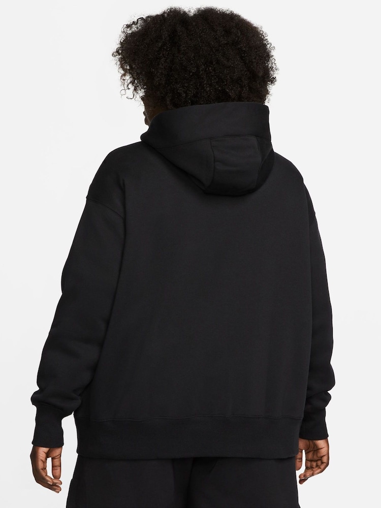 Nike Black/ Chrome Oversized Curve Zip Hoodie - Image 2 of 10
