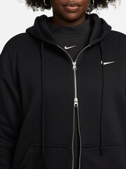 Nike Black/ Chrome Oversized Curve Zip Hoodie - Image 5 of 10