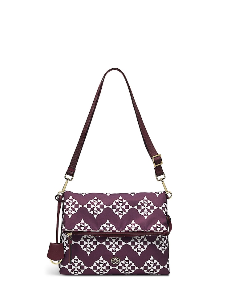 Radley London Red 24/7 Wallpaper Small Flapover Crossbody Bag - Image 1 of 4