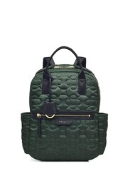Radley London Green Finsbury Park Flower Quilt Medium Ziptop Backpack - Image 1 of 4