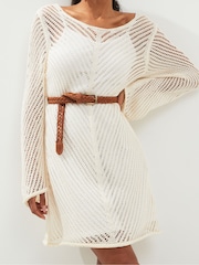 Tan Brown Plaited Leather Belt - Image 1 of 4