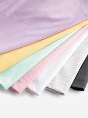Core Multicolour 100% Cotton Long Sleeve T-Shirts 7 Pack (3mths-7yrs) - Image 3 of 3