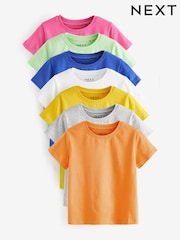 Core Multi Colour Short Sleeve T-Shirts 7 Pack (3mths-7yrs) - Image 1 of 1