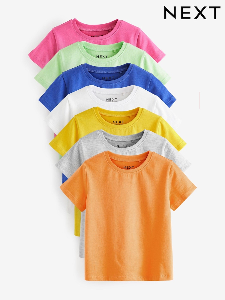 Core Multi Colour Short Sleeve T-Shirts 7 Pack (3mths-7yrs) - Image 1 of 1