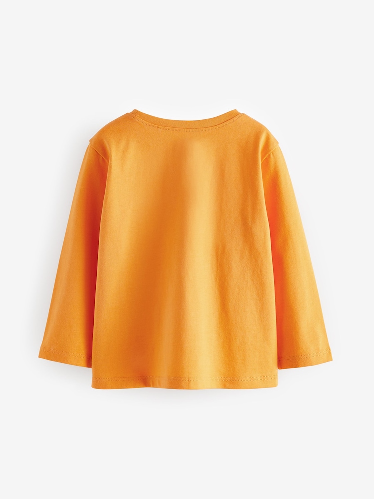Bright Multicolour 100% Cotton Long Sleeve T-Shirts 7 Pack (3mths-7yrs) - Image 2 of 3