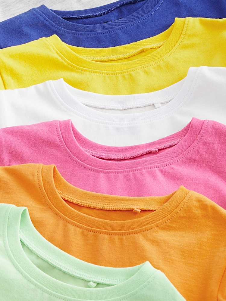 Bright Multicolour 100% Cotton Long Sleeve T-Shirts 7 Pack (3mths-7yrs) - Image 3 of 3