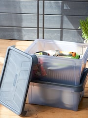 Orthex Set of 4 Grey Smartstore 33L Dry Water Resistant Storage Boxes - Image 4 of 5