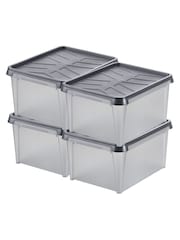 Orthex Set of 4 Grey Smartstore 33L Dry Water Resistant Storage Boxes - Image 5 of 5