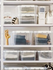 Orthex Set of 3 Clear 14L Clear Storage Boxes - Image 2 of 5